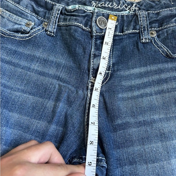 Maurices Vintage Dark Blue Boot Cut Jeans Denim Low Rise Casual 9 10 - Picture 5 of 8
